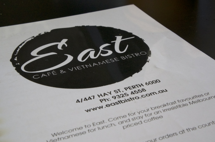 Menu at East Vietnamese Bistro