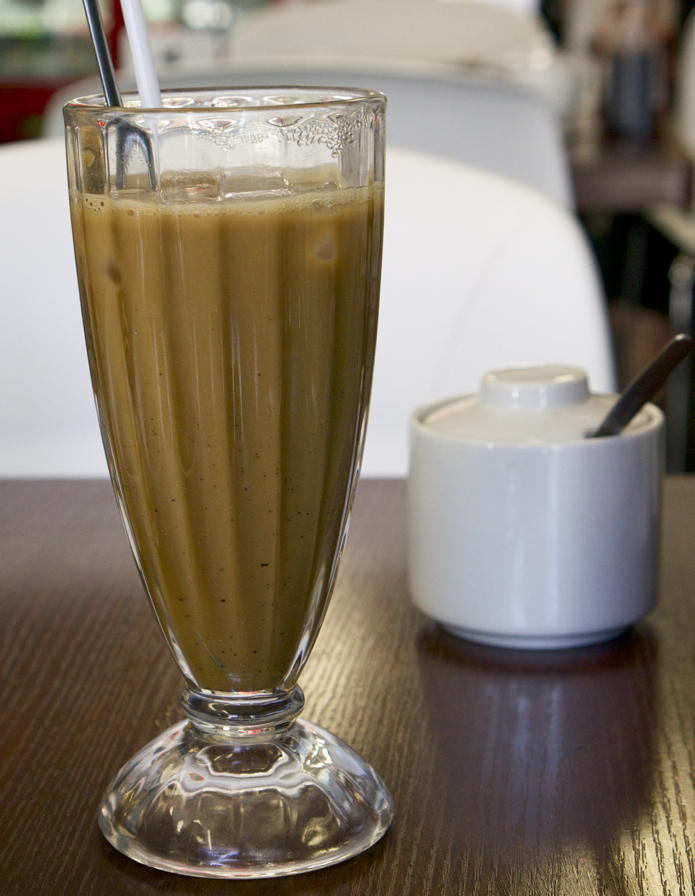Iced Vietnamese coffee. Cold and refreshing. 