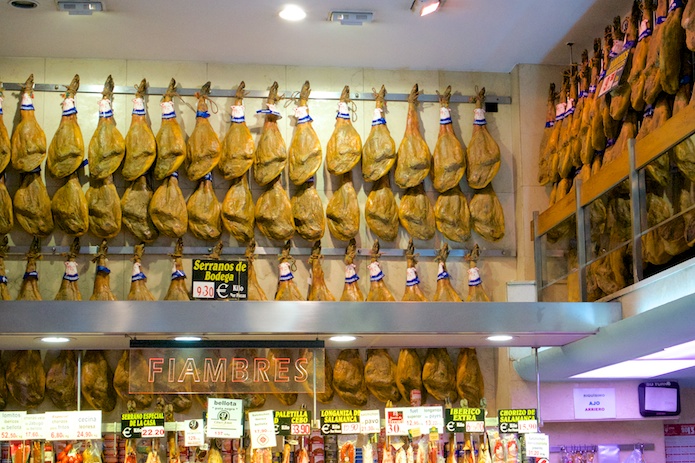 Jamón literally lining almost every wall of Ferpal