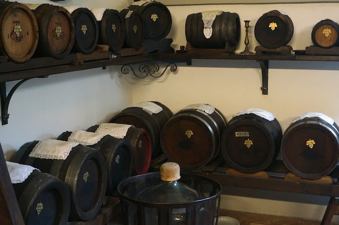Some of the vinegar evaporates and is successively transferred from a larger barrel to smaller barrel